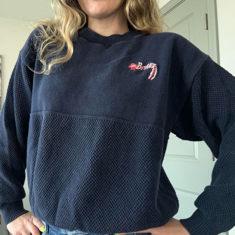 Vintage Braves Crewneck - Ribbed Details